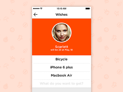 Gifts App Profile app clear flat gifts ios 7 ios 8 iphone profile softeam ui ux wishes