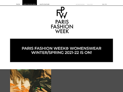 UI DESIGN/Website redesign for Paris Fashion Week by Helia Jalnick on ...
