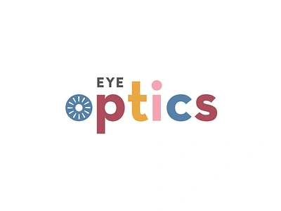 Eye Optics branding colorful concept doctor eyes eyesight logo medical office optometrist