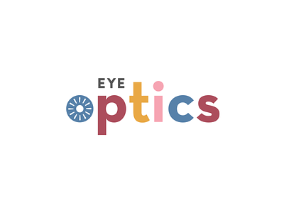 Eye Optics branding colorful concept doctor eyes eyesight logo medical office optometrist