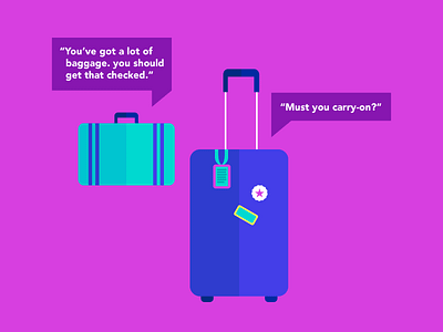 Luggage baggage illustration pun