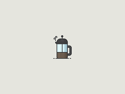 January 24: French Press 365cons brew coffee daily icon diary french press icon percolate