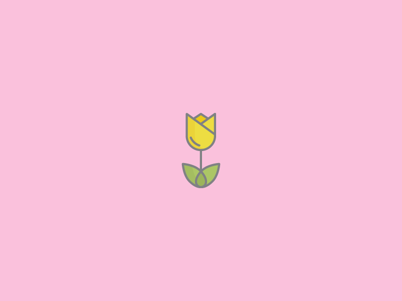 January 26: Tulip 365cons daily icon diary flower icon tulip