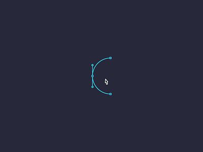 February 16: Bézier Curve 365cons anchor point bezier curve daily icon diary drawing icon illustrator mouse vector