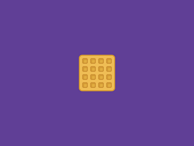 February 21: Square Waffle 365cons breakfast daily icon diary icon square waffle