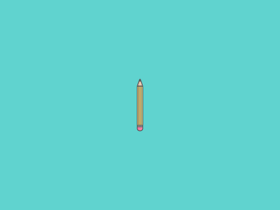 February 22: Pencil 365cons art daily icon diary draw erase icon pencil school