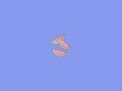 February 25: Watermelons 365cons daily icon diary fruit icon snack summer watermelon