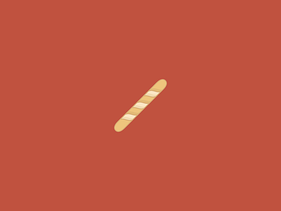 March 26: Baguette 365cons baguette bread daily icon diary food icon