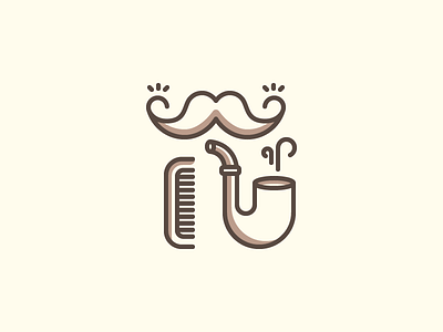 April 16: Being Hipster 365cons comb daily icon diary hipster icon mustache pipe