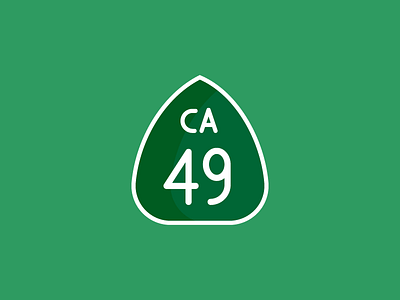 June 17: HWY 49 365cons 49 ca daily icon diary highway hwy icon mountains road sign