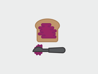 July 10: Toast 365cons daily icon dairy icon jam knife spread toast