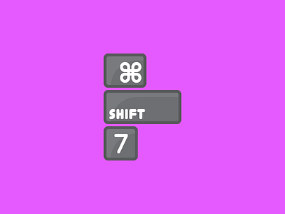 July 26: CMD + Shift + 7 365cons 7 command daily icon diary icon keyboard keys shift shortcut