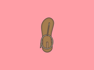 August 12: Sandals 365cons daily icon diary feet footwear icon sandal shoe summer