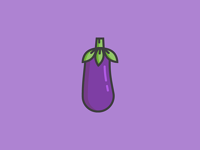 August 13: Eggplant 365cons color daily icon diary eggplant food fruit icon purple veggie