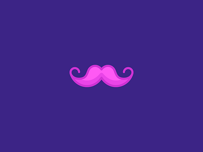 August 23: Pink 'Stache 365cons daily icon diary facial hair icon lyft mustache pink stache