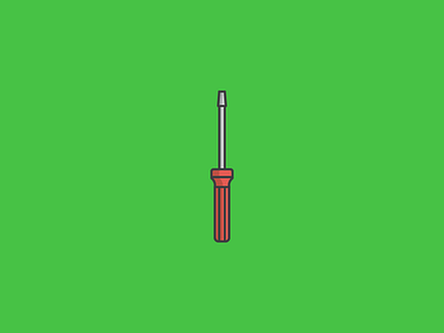 August 25: Screwdriver 365cons daily icon diary flat head icon screwdriver tool