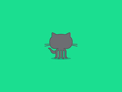 September 9: Git 365cons daily icon diary git hub icon octocat shadow silhouette