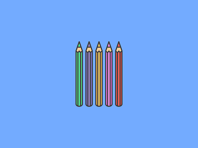 September 17: Color 365cons color colored pencils crayon daily icon diary draw icon pencil