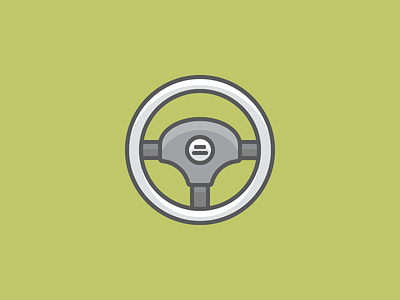 September 20: No Power Steering 365cons car daily icon diary drive driving icon steer steering wheel