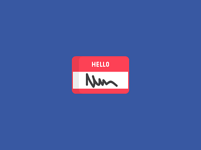 September 25: Hello 365cons daily icon diary hello hi icon introduce meet meetup nametag network sticker stranger