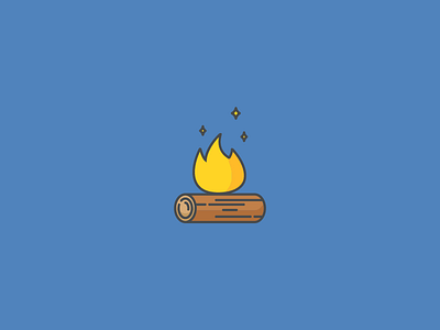 October 4: Staged Campfires 365cons camp daily icon diary fire flame icon log outdoor