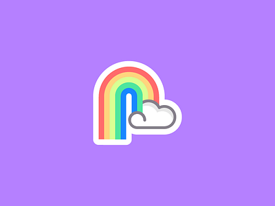 November 2: Rainbow Sticker 365cons cloud color daily icon diary icon rainbow sky sticker weather