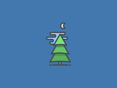 December 1: Tree Hunt 365cons christmas daily icon diary forrest holiday icon night pine sky tree woods