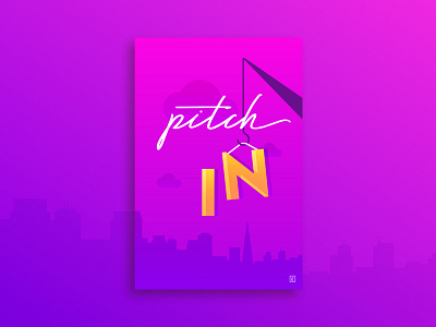 Pitch In 80s company core value create decades eighties fun inspiration internal poster values