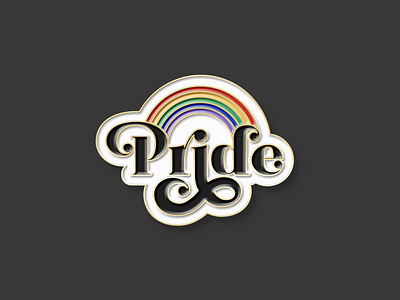 Pride Pin cloud enamel gold mrmockup pin pride rainbow