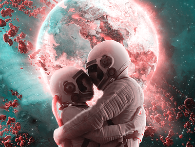 the last meeting ibrahim faisal art astronaut design galaxy graphicdesign manipulation space