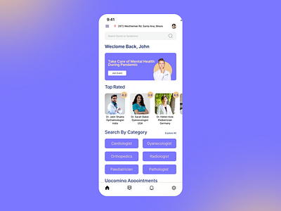 Doctor Appointment App UI