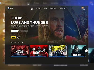 Movie Streaming Website UI