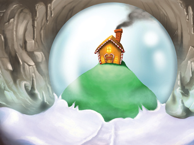 North Pole background christmas digital illustration