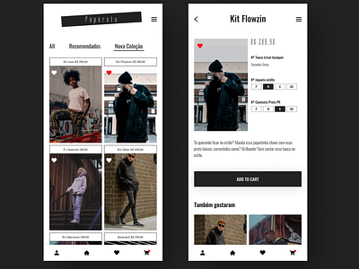 Paporeto Streetwear app app design design illustration nuts object product store typography ui uidesign ux ux design vector vitora