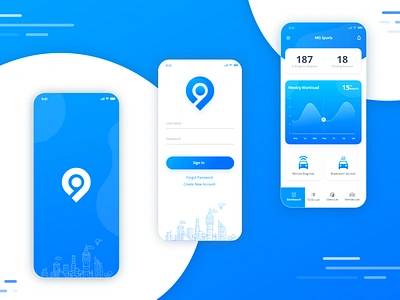 Mobile App Concept design app branding car design firstshot gradient illustration inspiration ios iphone login minimal mobile mobile app mockup service splash travel ui ux