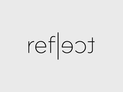 Reflect brand idea identity logo logotype mark mirror reflect symbol