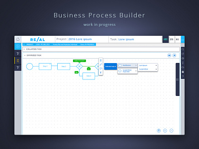 Business process builder activity business diagram grid insurance module process