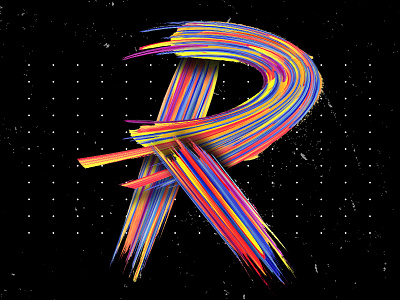 Letter R art artwork cover detail digital lettering spotify typo web