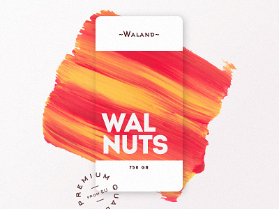Label concept branding brush concept label logo nuts package walnut