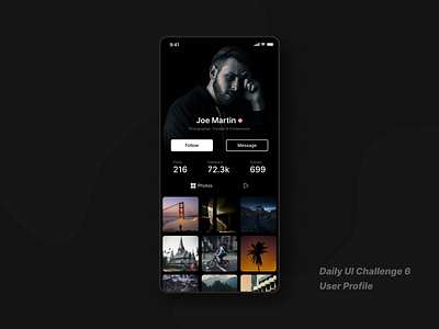 Daily UI Challenge 006 - User Profile dailyui design figma ui