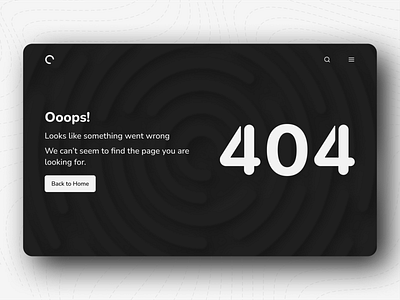 Daily UI Challenge 008 - 404 Page