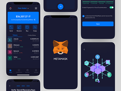 Metamask Redesign Screens