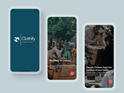 Splash and Onboarding Screens for Clothify app design design figma ui
