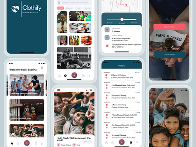 Clothify App Screens app design design figma ui