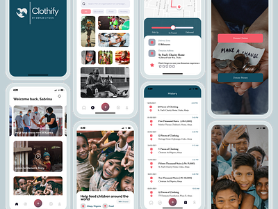 Clothify App Screens