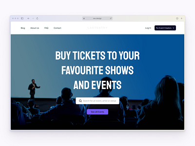 Ticketing Platform Header design events figma ticketing ui webdesign