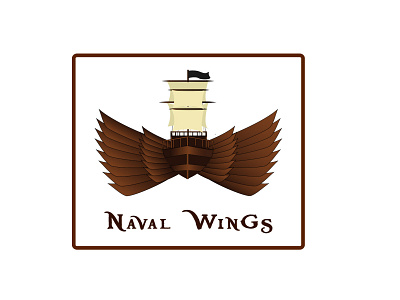 Naval wing icon logo classical flying ship icon icon logo iconmark naval naval logo pictorialmark pirate font pirate ship ship ship logo vintage font vintage logo wing wing logo