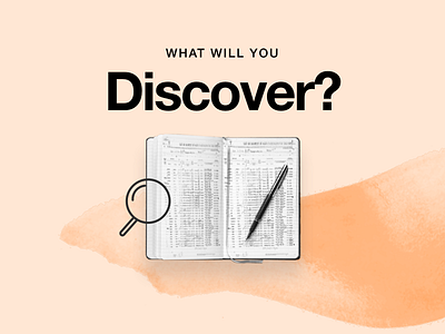 Discover branding collage design discovery history icon illustration