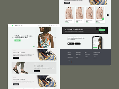 Clothing shop web clothing figma landing page shop ui ux web web design website