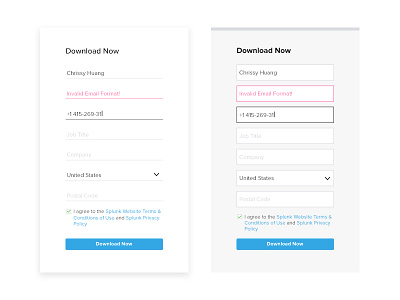 Form redesign for Splunk download form landing page splunk